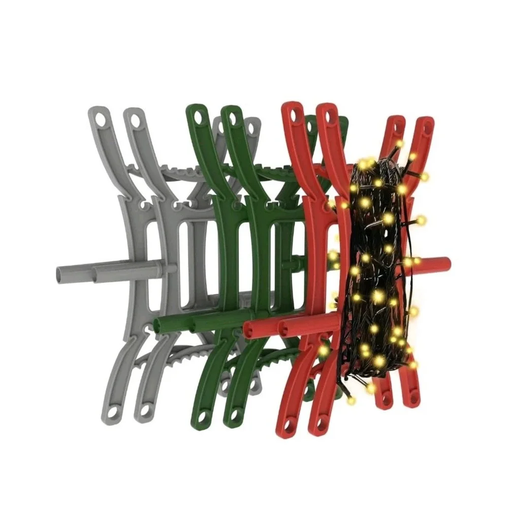 6 PCS Rotating‎ Handle Christmas Lights Storage Holder - Red/Green/Gray